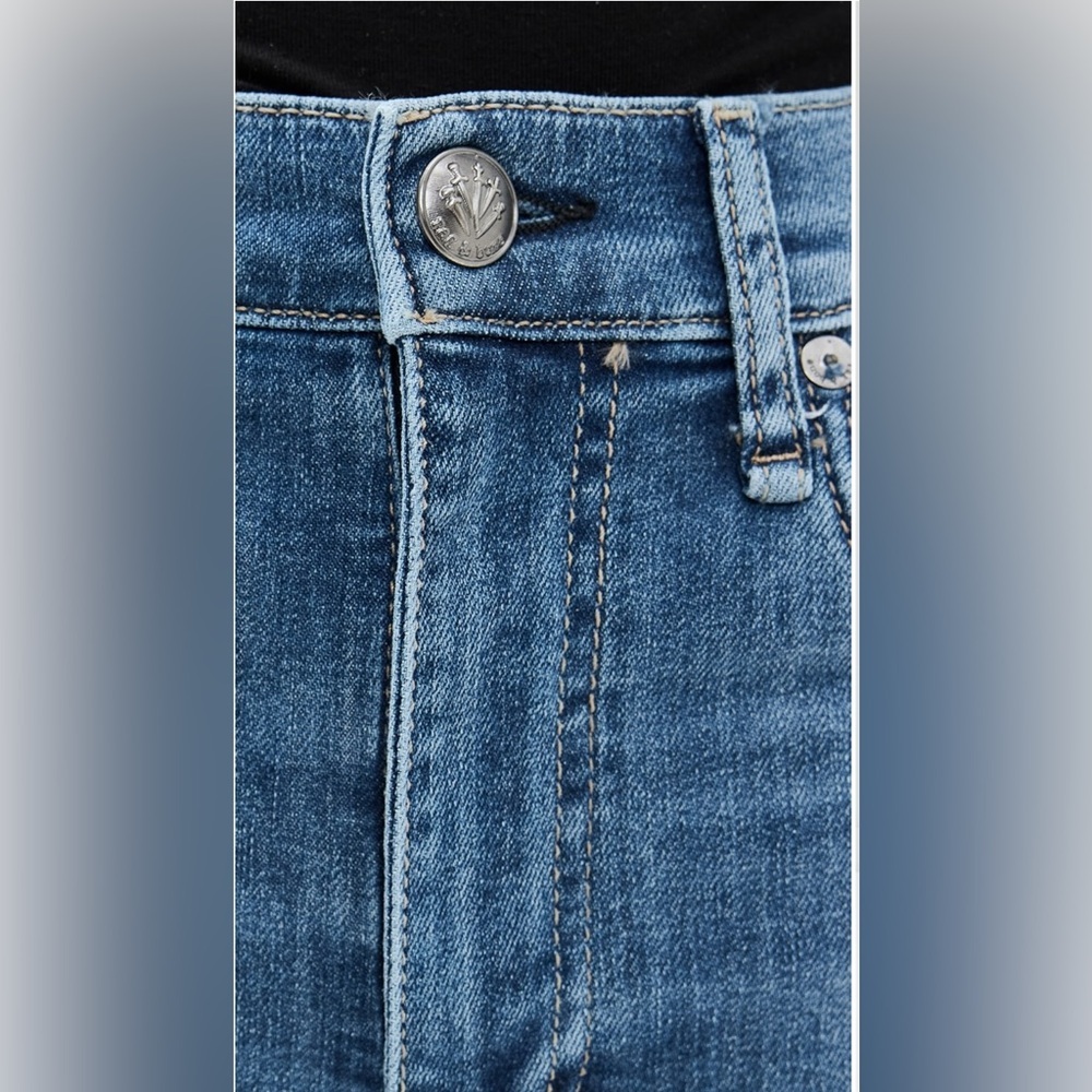 Rag & Bone Epic Andi High Rise Ankle Wide Jeans in Scout Size 28 Cropped Stretch - Picture 6 of 16